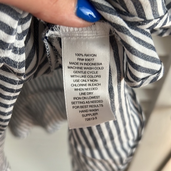 Ana Flowy Striped Tank Top With Ruffle - Picture 6 of 6